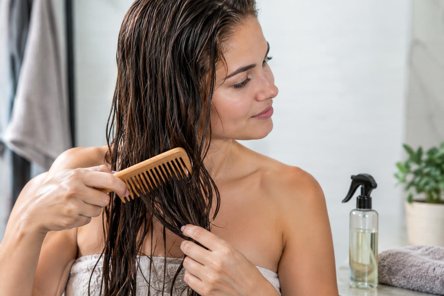 Symbolbild zu Minimalistische Haarpflege für strapazierte Längen Symbolbild zu Minimalistische Haarpflege für strapazierte Längen